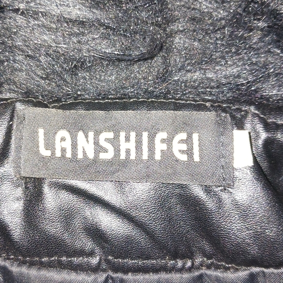 Lanshifei Women's Black Fun Faux Fur Jacket Chinese Size XXXL / USA Size Large - Picture 3 of 3